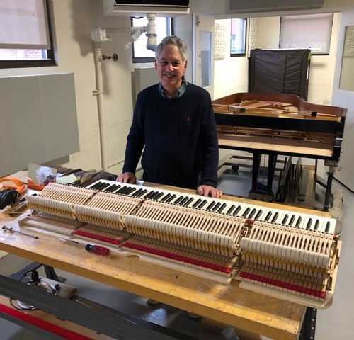 At the Steinway factory in NY for the week long regulation class