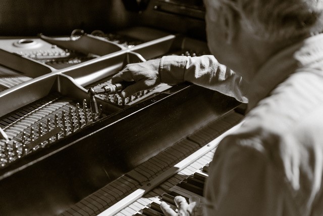 Tuning Piano close up